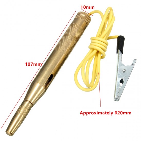 Testeur De Circuit Automobile 6V/12V/24V Avec Lampe Et Câble 220 Cm